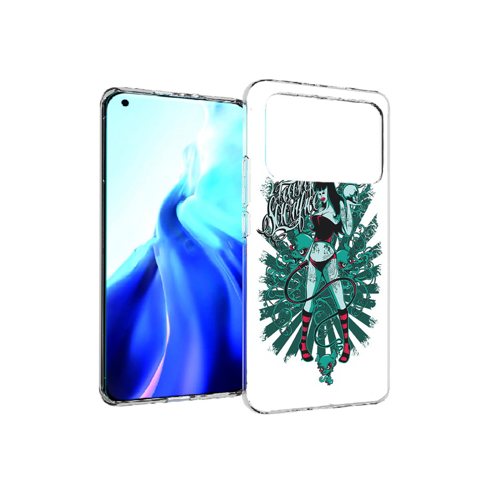 

Чехол MyPads Tocco для Xiaomi Mi 11 Ultra нарисованная девушка в татуировках, Прозрачный, Tocco