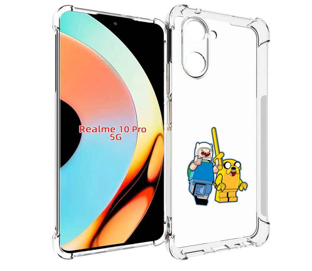 

Чехол бампер MyPads время приключений лего для Realme 10 Pro про..., Прозрачный, Tocco