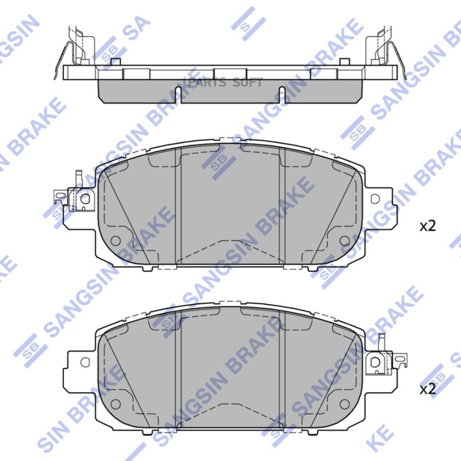 

Колодки тормозные NISSAN SENTRA 20- перед. Sangsin brake SP2772