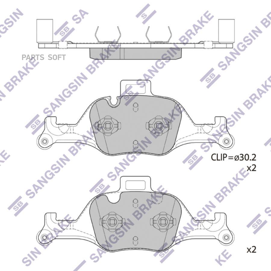 

Тормозные колодки Sangsin brake дисковые SP2601