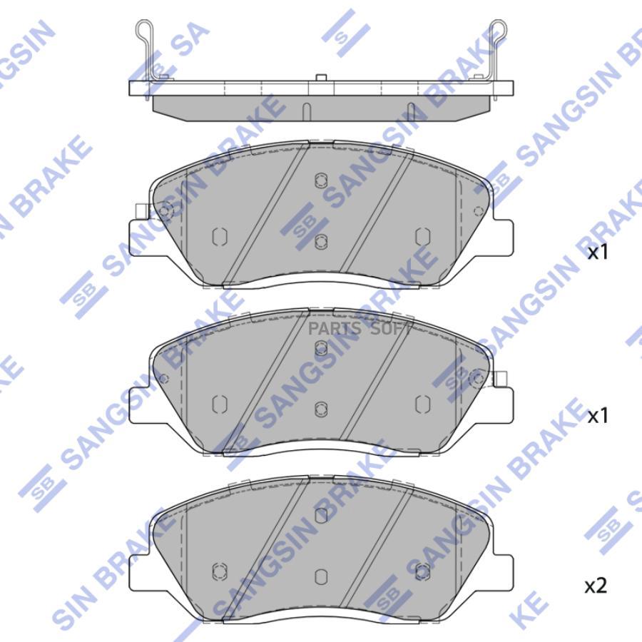 

Тормозные колодки Sangsin brake дисковые SP1733