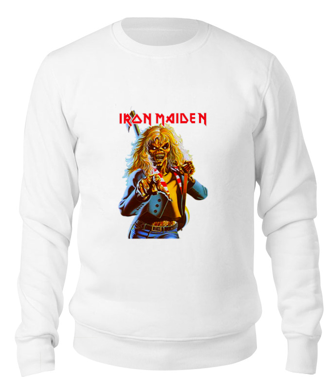 

Свитшот унисекс Printio Iron maiden band белый L, Iron maiden band