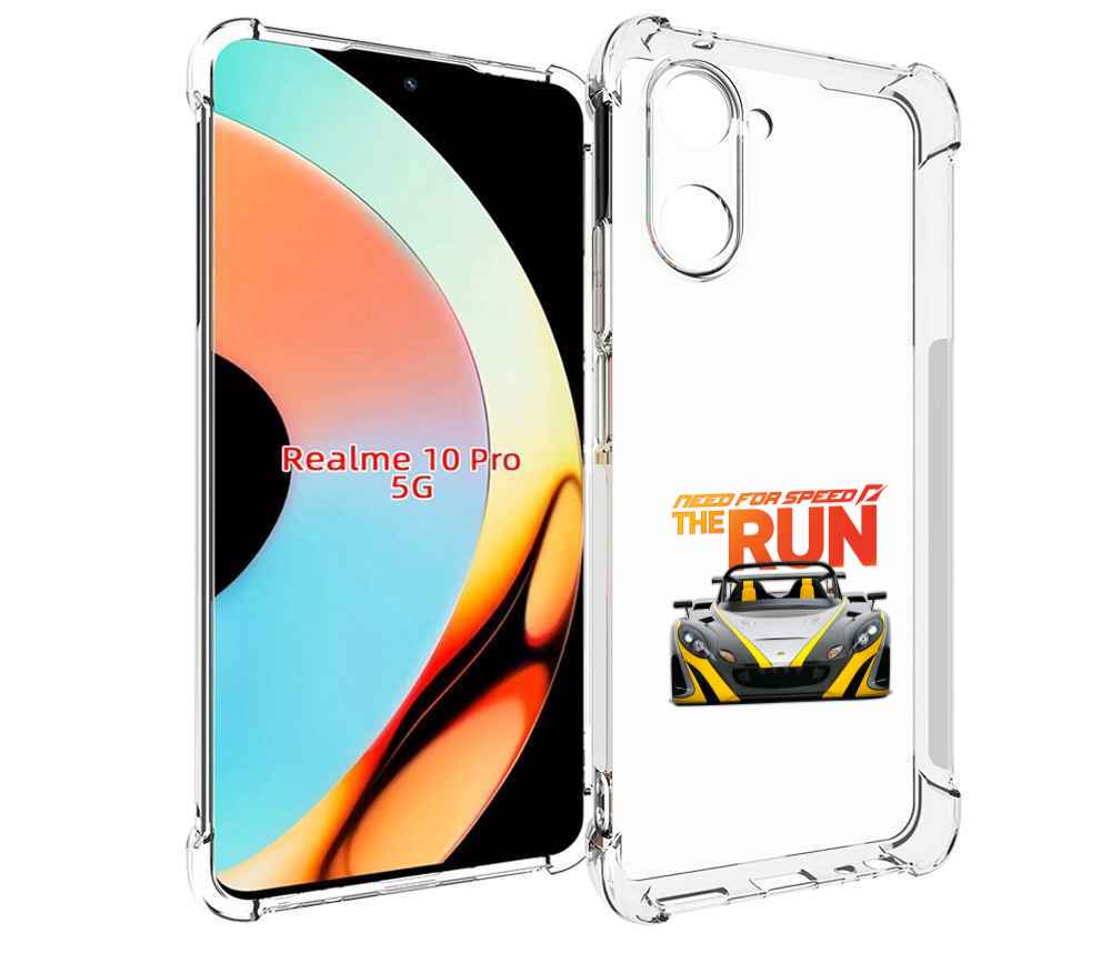 

Чехол бампер MyPads гонка для Realme 10 Pro противоударный, Прозрачный, Tocco