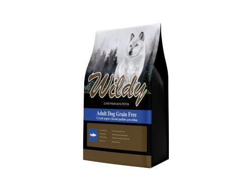 фото Wildy adult dog grain free сухой корм с белой рыбой для собак 15 кг nobrand