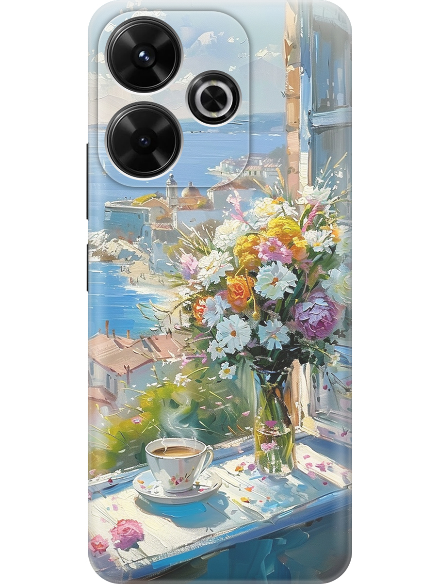 

Силиконовый чехол на Xiaomi Redmi 13 / Redmi Note 13R / Poco M6 4g с принтом 867710, Прозрачный;белый;голубой, 783988622