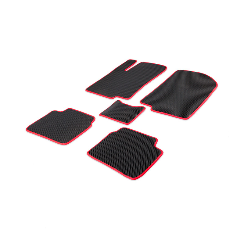 Комплект ковриков в салон ЭВА CellMat Мазда 3 BL, черный-красный