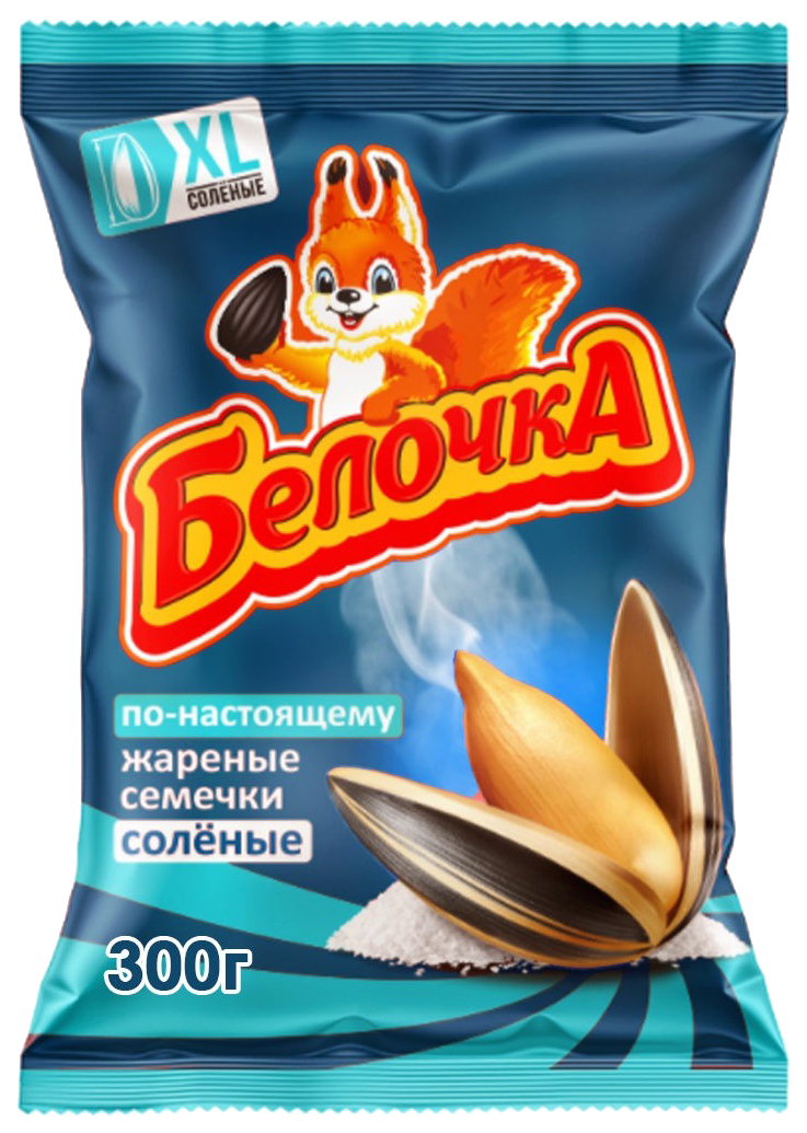 

Семечки подсолнечные Белочка XL жареные соленые 300 г