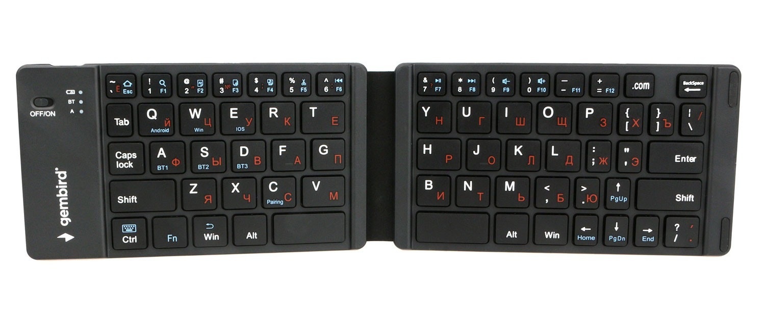 Беспроводная клавиатура Gembird KBW-6N, Bluetooth, 66 клавиш, разъём USB Type-C