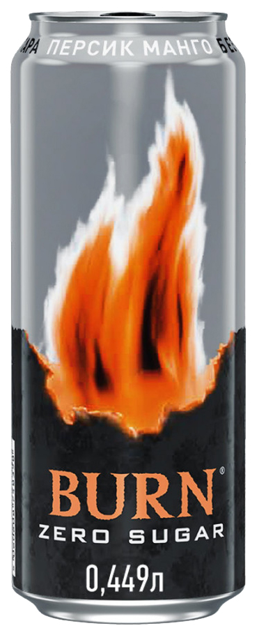 

Энергетический напиток Burn Peach Zero Sugar газированный безалкогольный 0,449 л