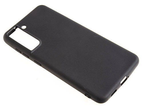 фото Силиконовый чехол tpu case матовый для samsung s21fe черный pc