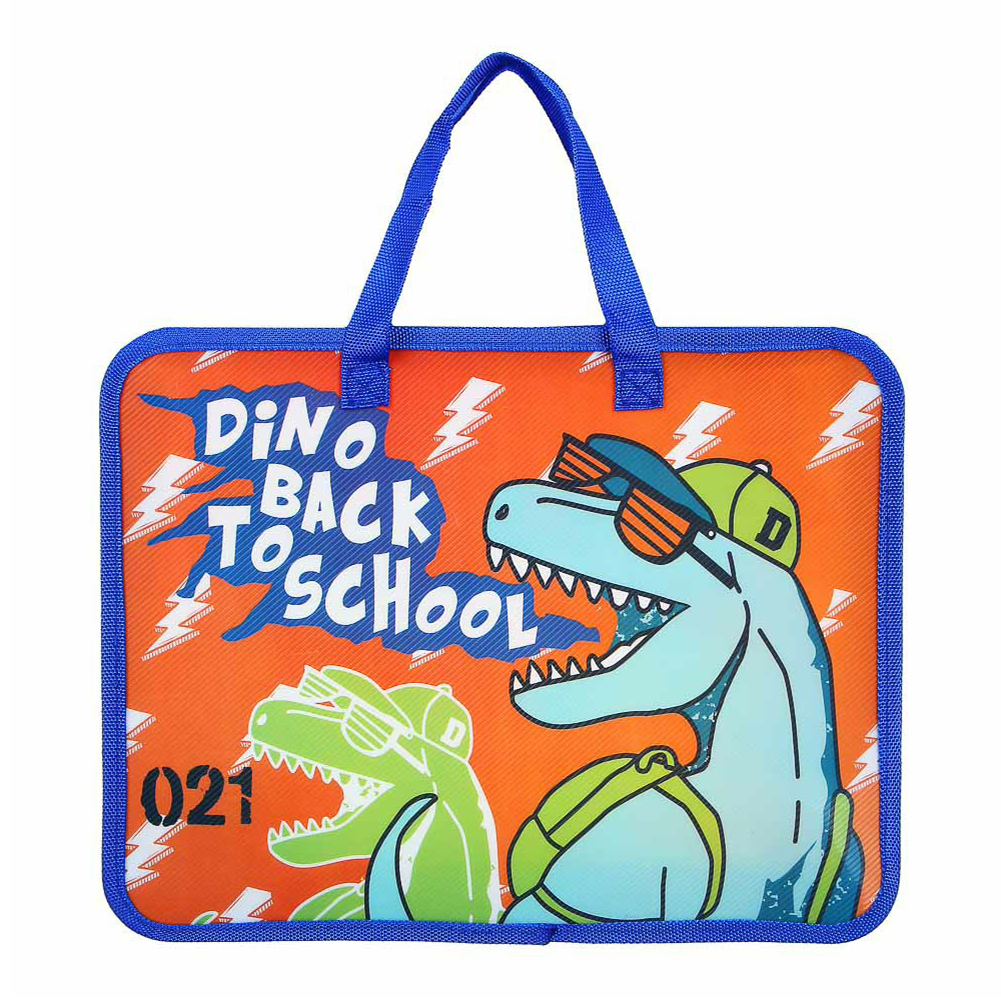 

Папка на молнии A4 ClipStudio Dino Back To School оранжево-синяя, Оранжевый;синий