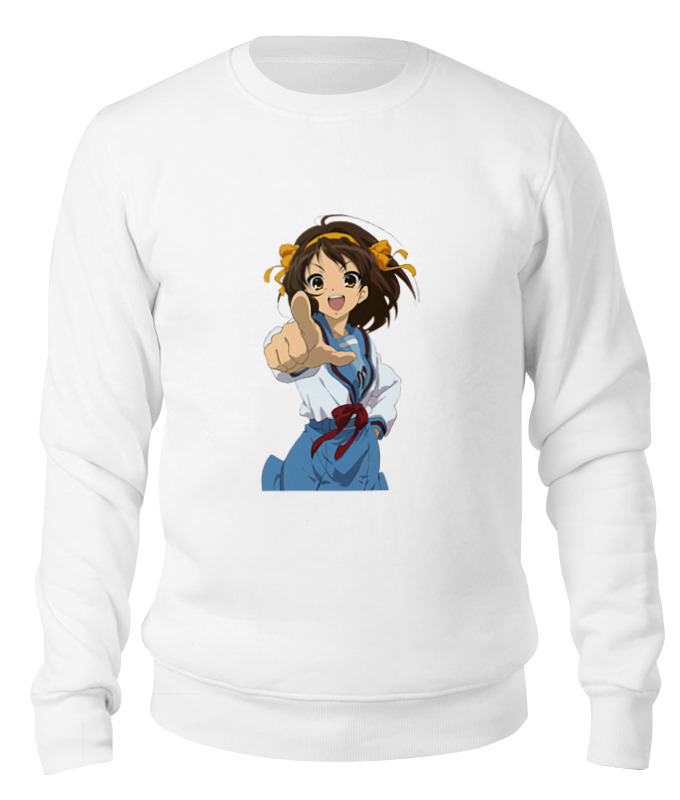 

Свитшот унисекс Printio Suzumiya haruhi (obey) белый L, Suzumiya haruhi (obey)