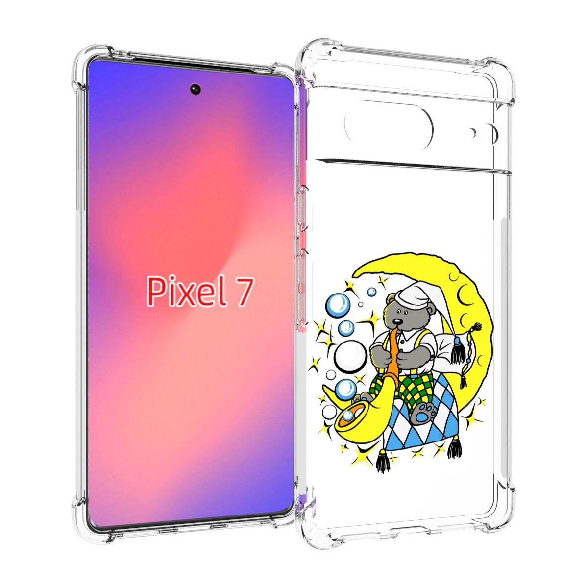 

Чехол Mypads Сырная Луна Для Google Pixel 7, Прозрачный, Tocco