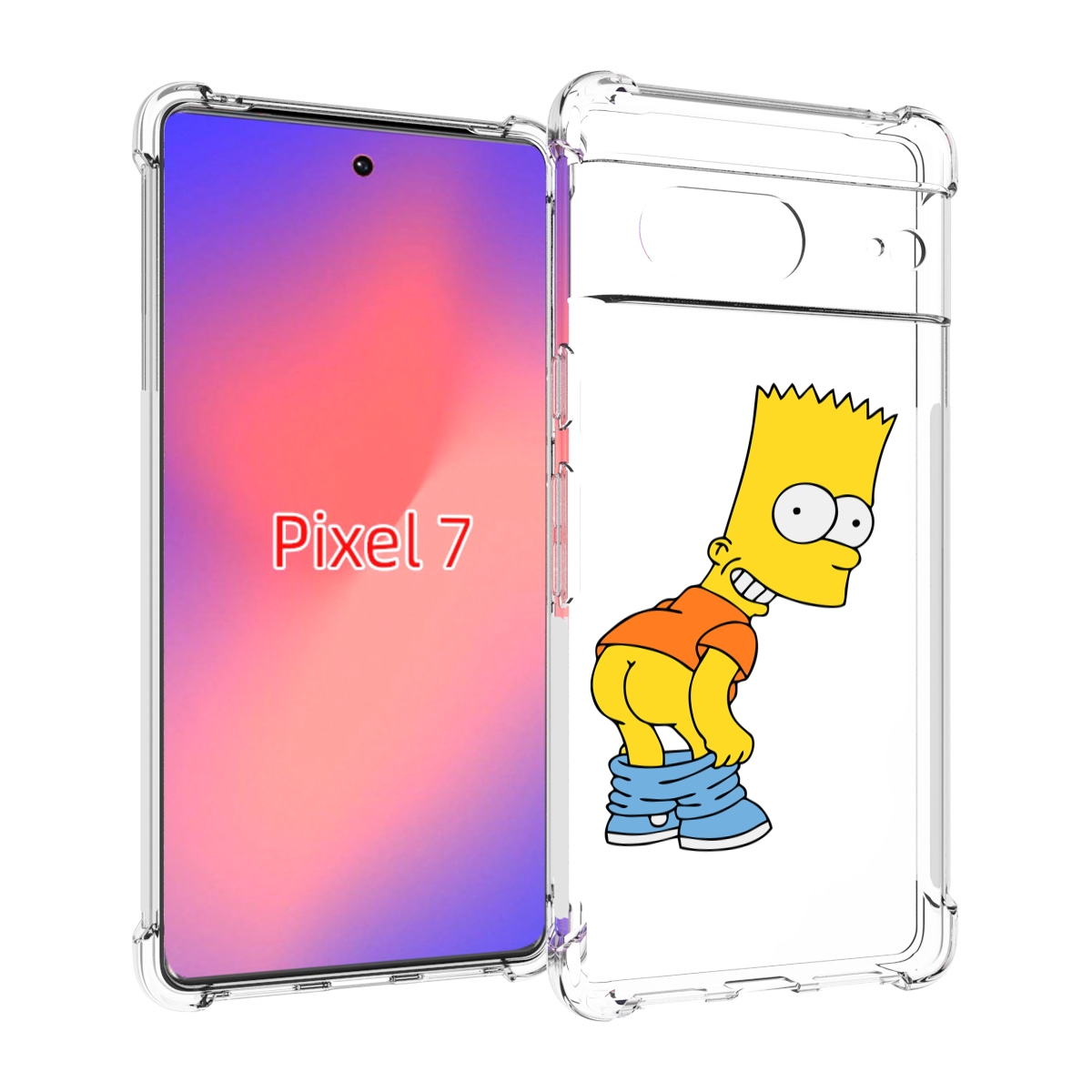 

Чехол Mypads Барт-Симпсон-Довольный Для Google Pixel 7, Прозрачный, Tocco