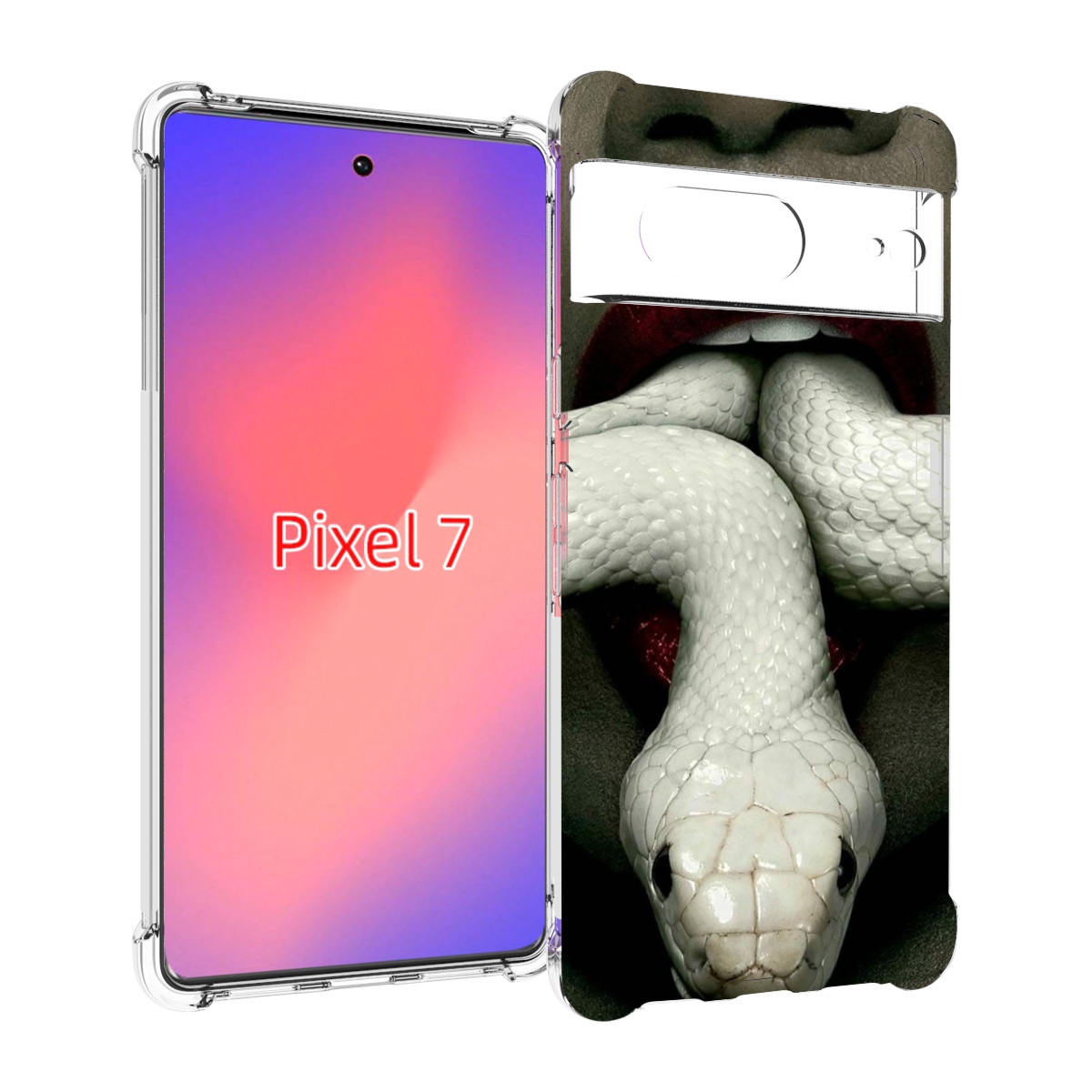 

Чехол Mypads Белая-Змея Для Google Pixel 7, Прозрачный, Tocco