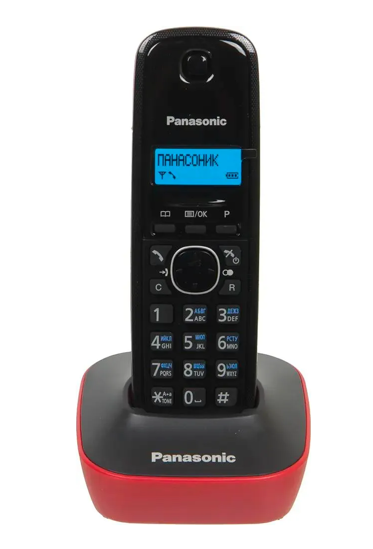 

Радиотелефон Panasonic KX-TG1611RUR, черный/красный, KX-TG1611RUR