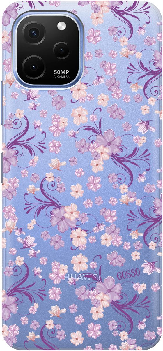 

Силиконовый чехол на Huawei nova Y61 с 3D принтом "Lilac Flowers" прозрачный, Прозрачный;фиолетовый, 158009