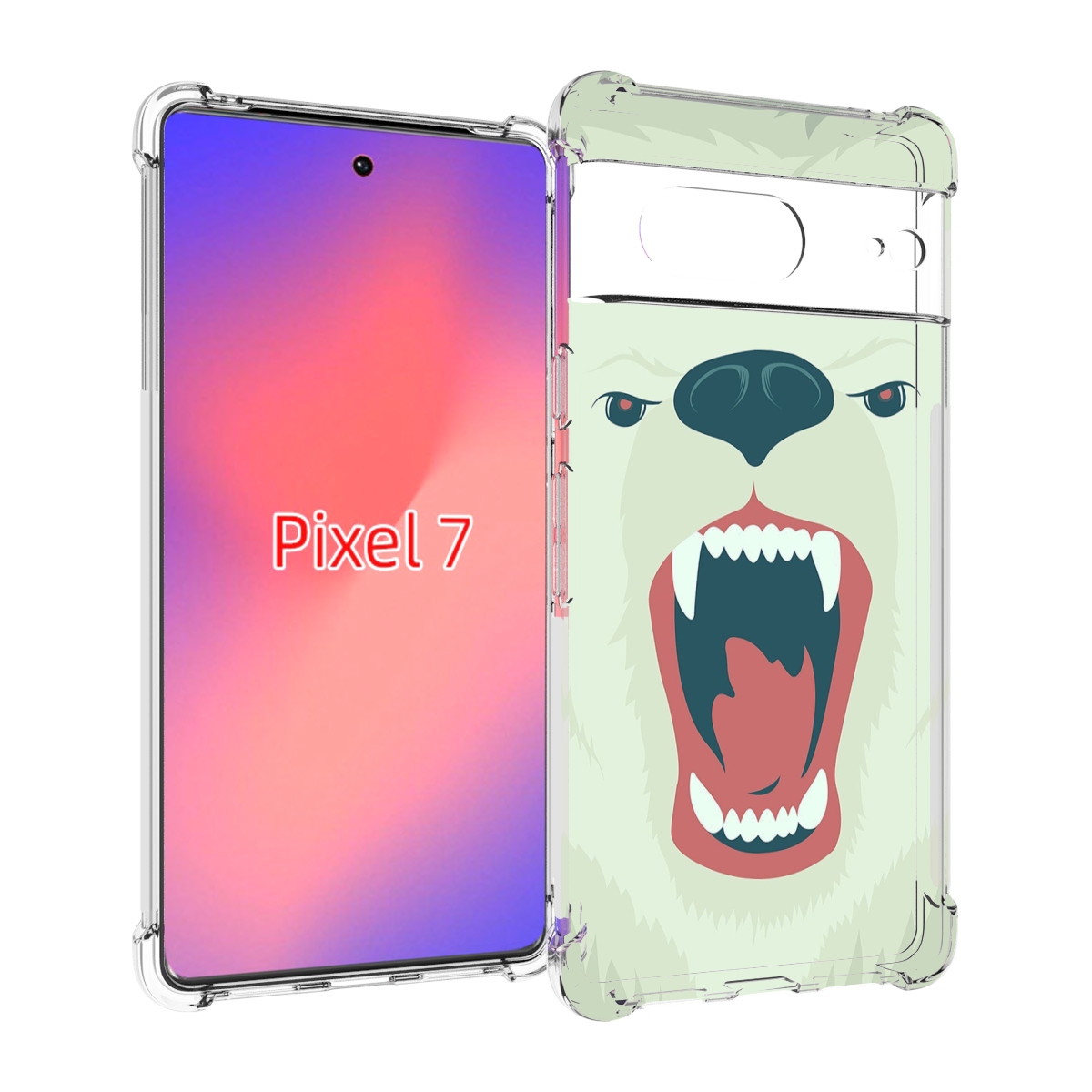 

Чехол Mypads Белый-Медведь Для Google Pixel 7, Прозрачный, Tocco