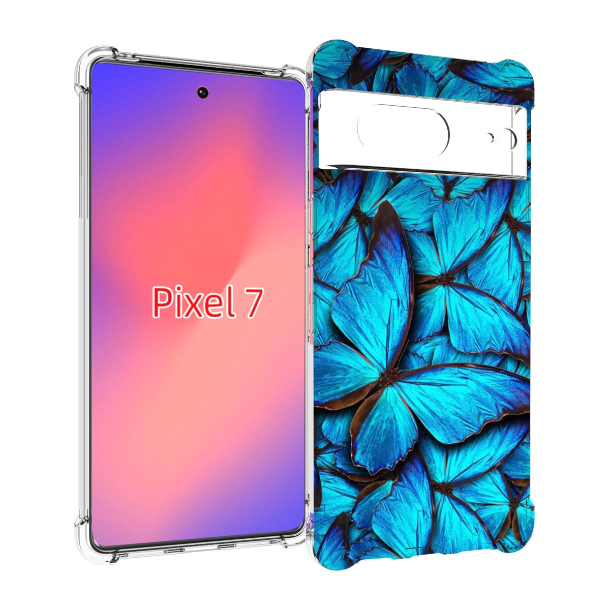 

Чехол Mypads Бирюзовые Бабочки Для Google Pixel 7, Прозрачный, Tocco