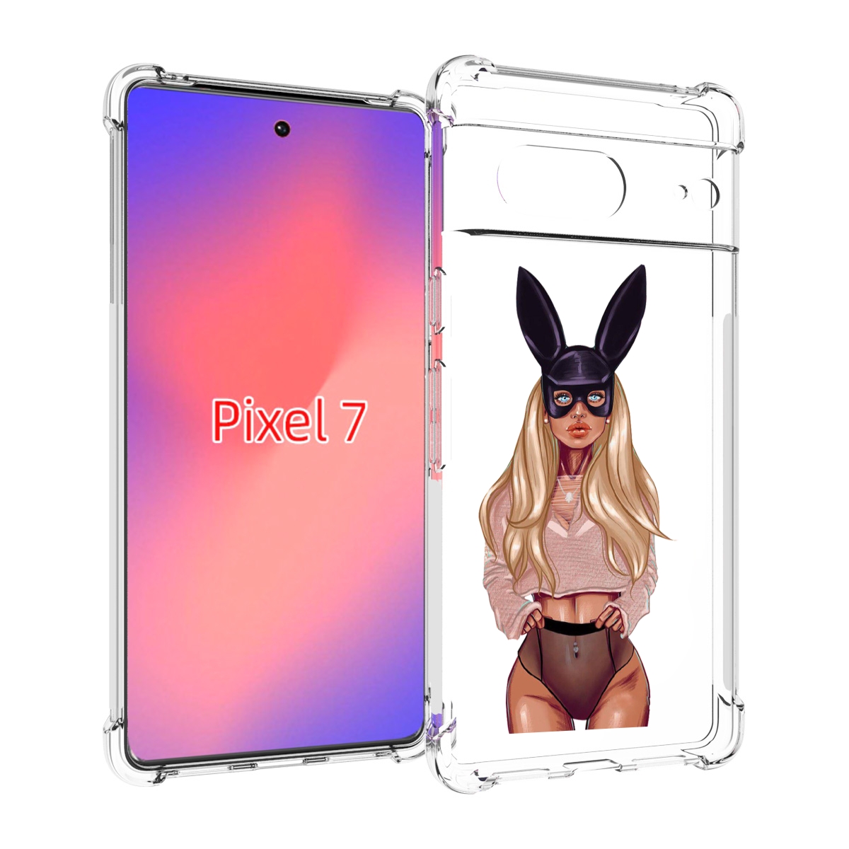 

Чехол Mypads Блондинка-С-Ушками Женский Для Google Pixel 7, Прозрачный, Tocco