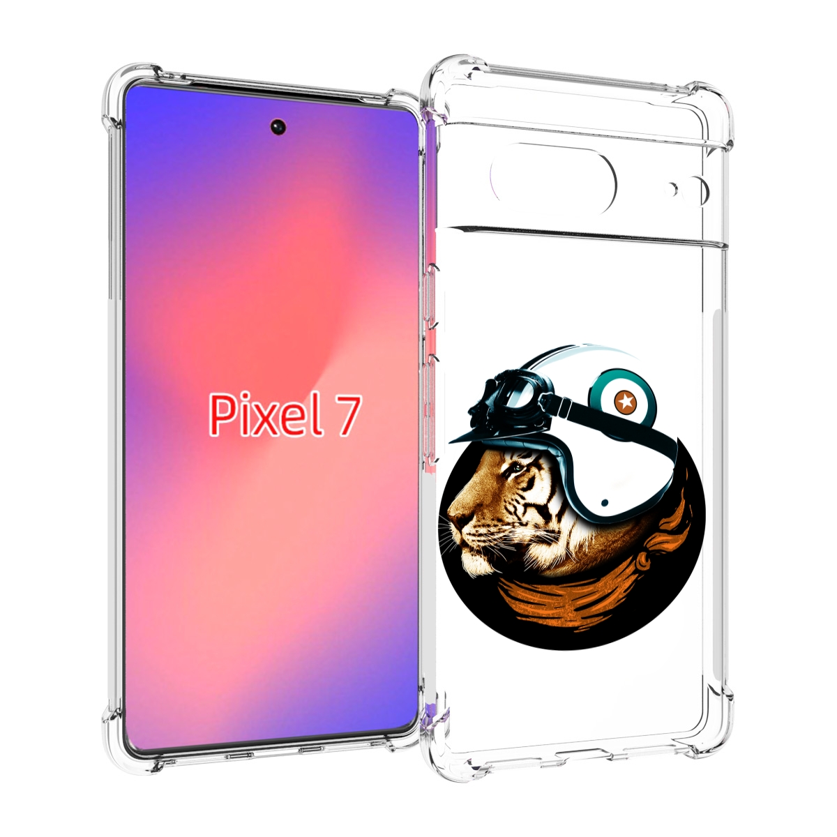 

Чехол Mypads Тигр В Шлеме Для Google Pixel 7, Прозрачный, Tocco