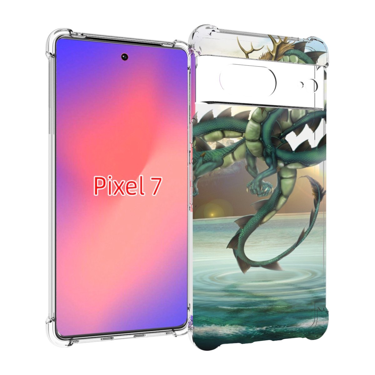 

Чехол Mypads Водяной-Дракон Для Google Pixel 7, Прозрачный, Tocco