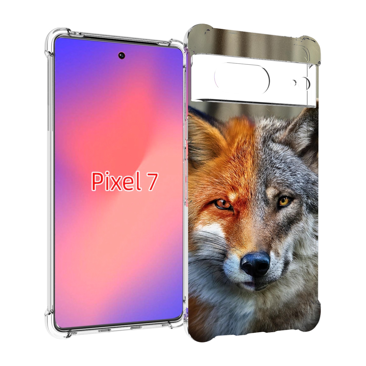 

Чехол Mypads Волк-Лиса Для Google Pixel 7, Прозрачный, Tocco
