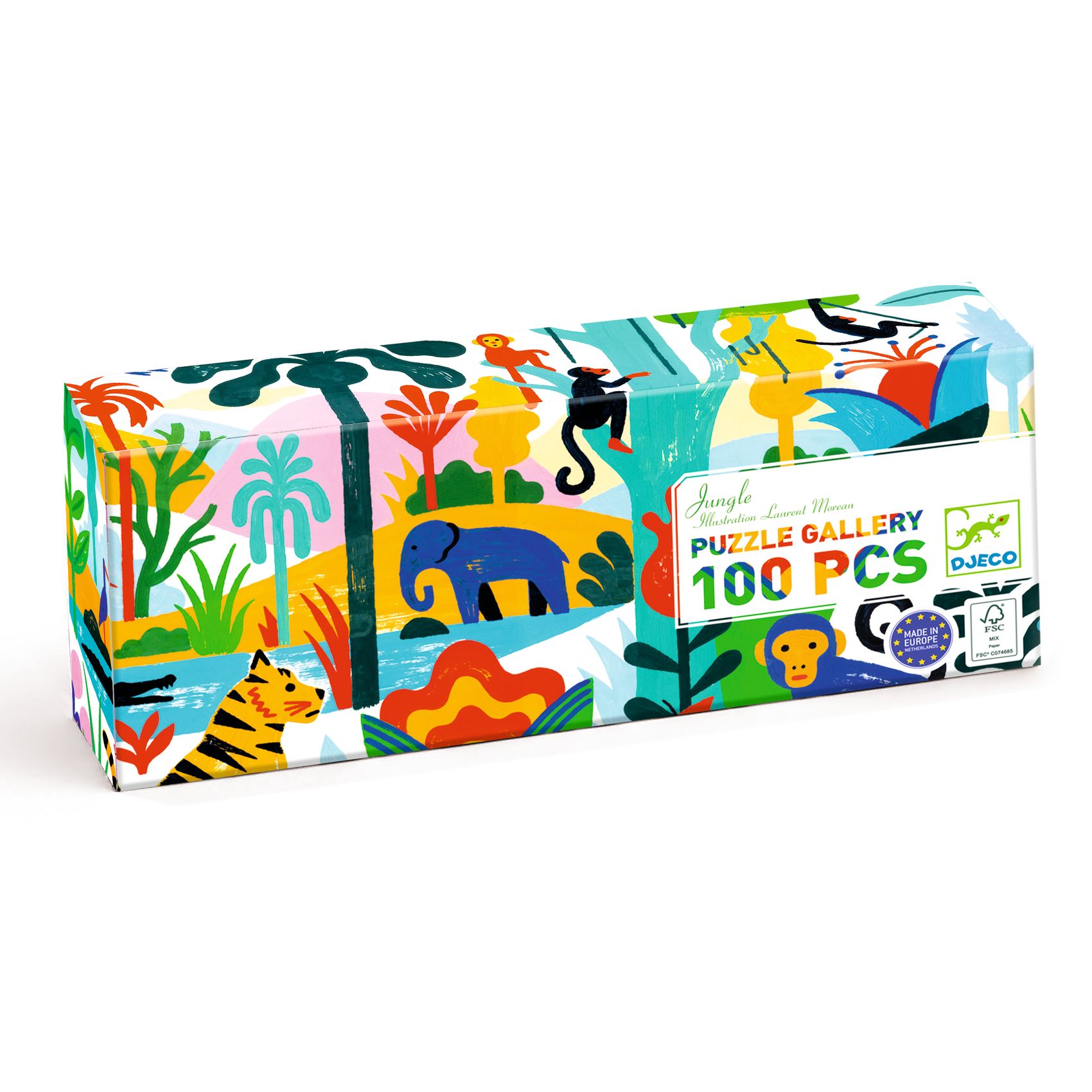 

Пазл DJECO Джунгли 100 дет, PUZZLE GALLERY