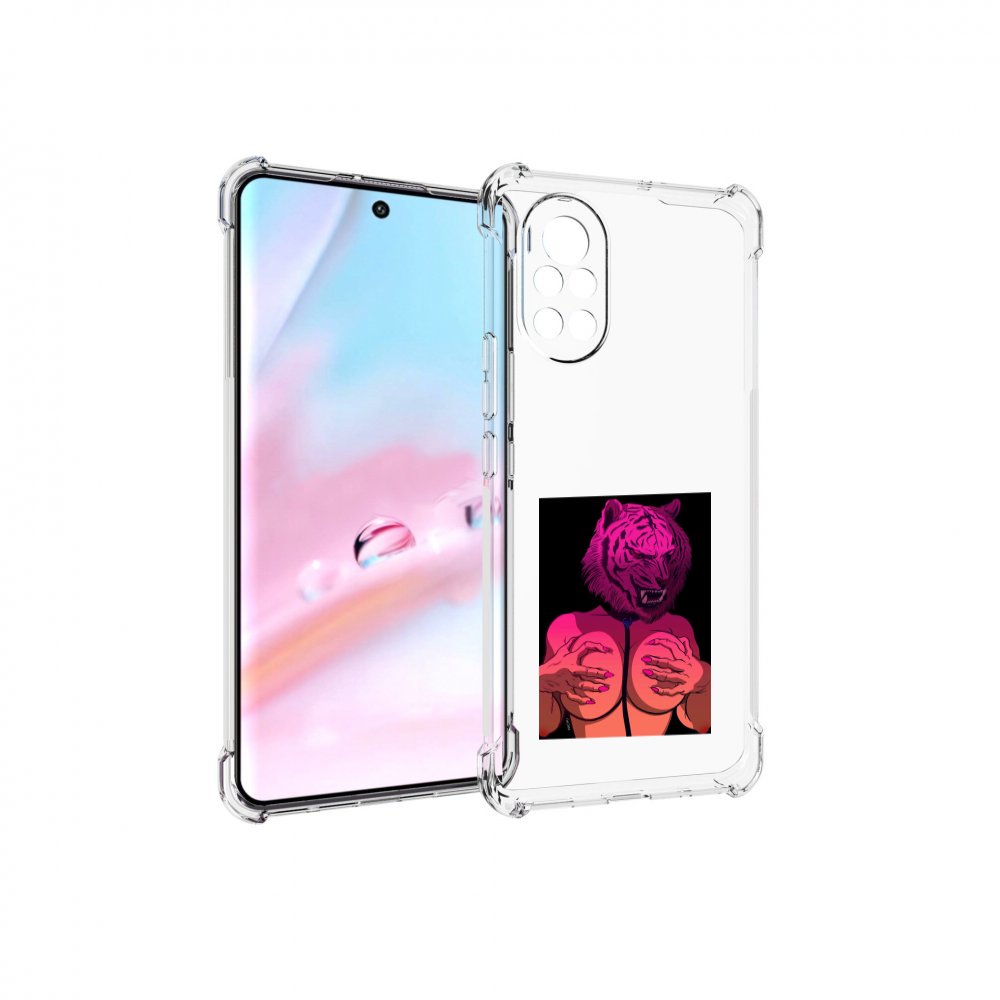 Чехол MyPads тигр с секретом женский для Huawei Nova 8 (ANG-LX1)