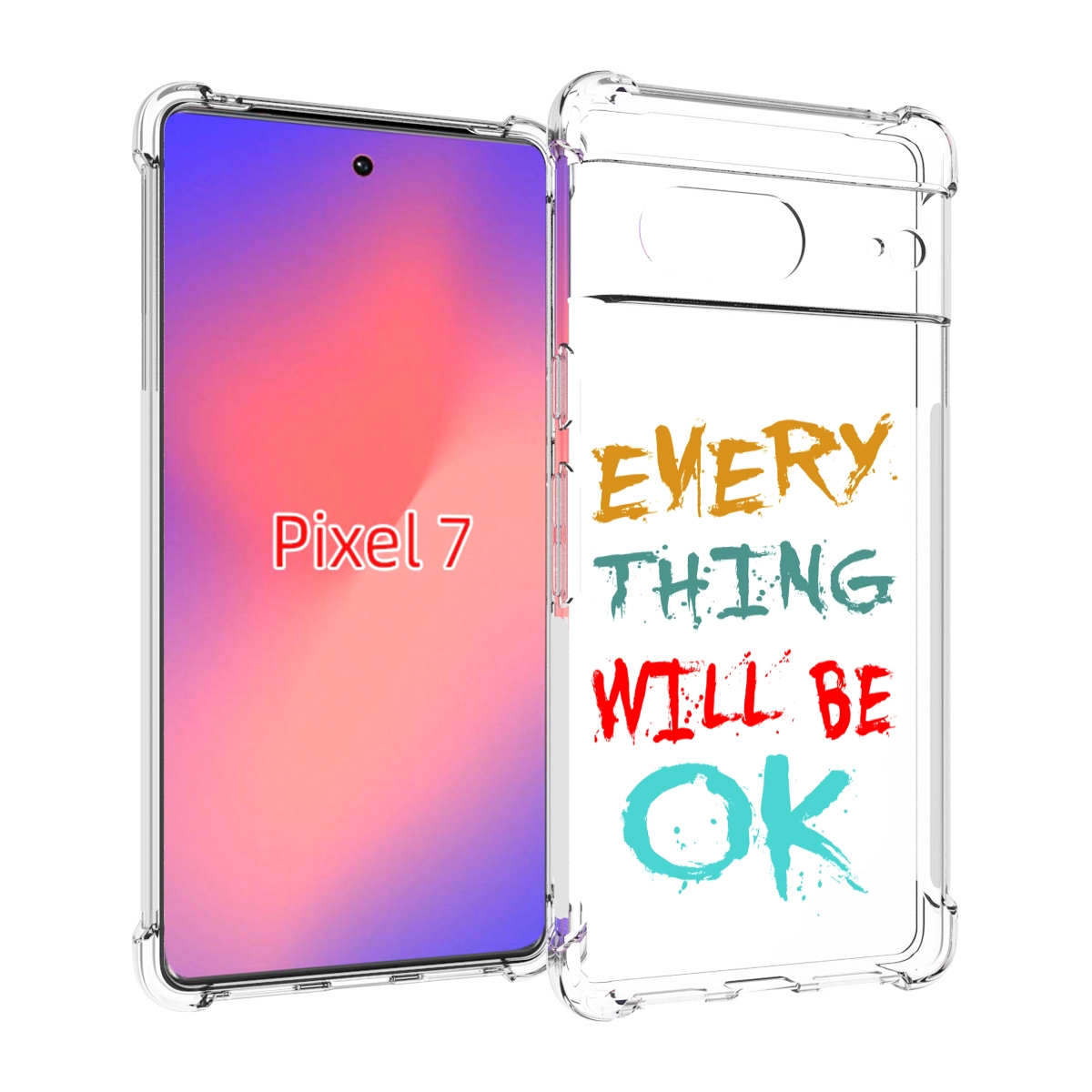 

Чехол Mypads Все-Будет-Хорошо Для Google Pixel 7, Прозрачный, Tocco