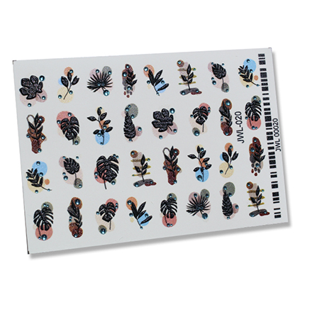 

3D-слайдер Anna Tkacheva №20 Веточки и листья, со стразами, 3 шт., Разноцветный