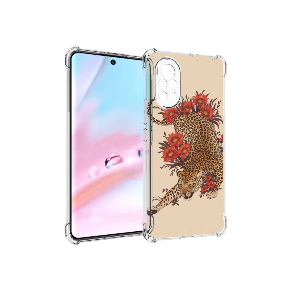 

Чехол MyPads тигр-из-цветов для Huawei Nova 8 (ANG-LX1), Прозрачный, Tocco