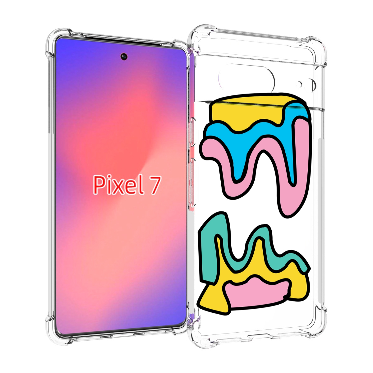

Чехол Mypads Вытекающая-Абстракция Для Google Pixel 7, Прозрачный, Tocco