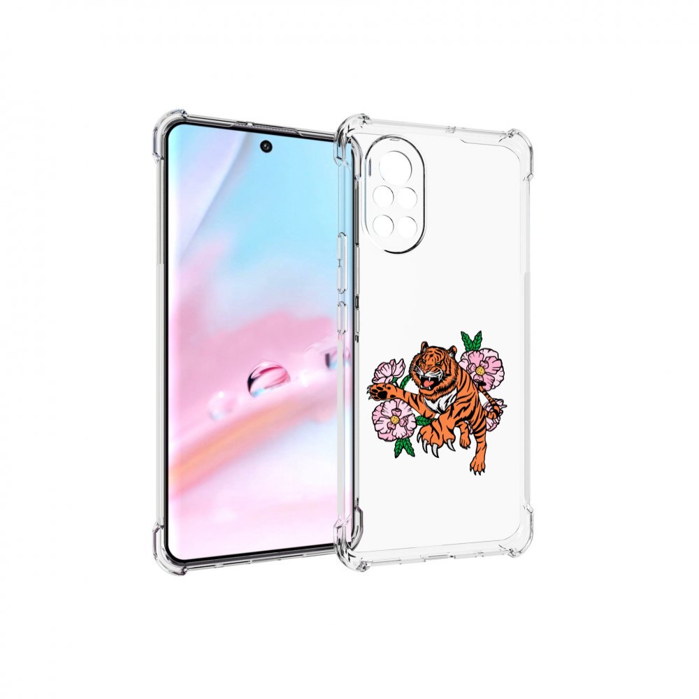 

Чехол MyPads тигры-цветочные для Huawei Nova 8 (ANG-LX1), Прозрачный, Tocco