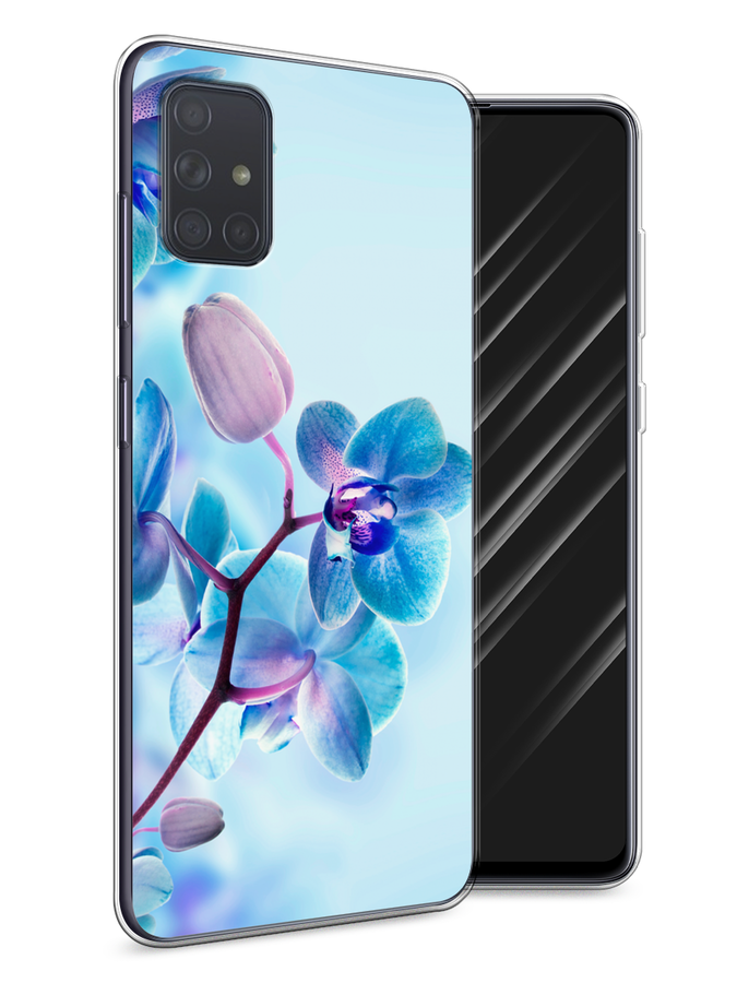 

Чехол Awog на Samsung Galaxy A71 "Голубая орхидея", Разноцветный, 29050-8