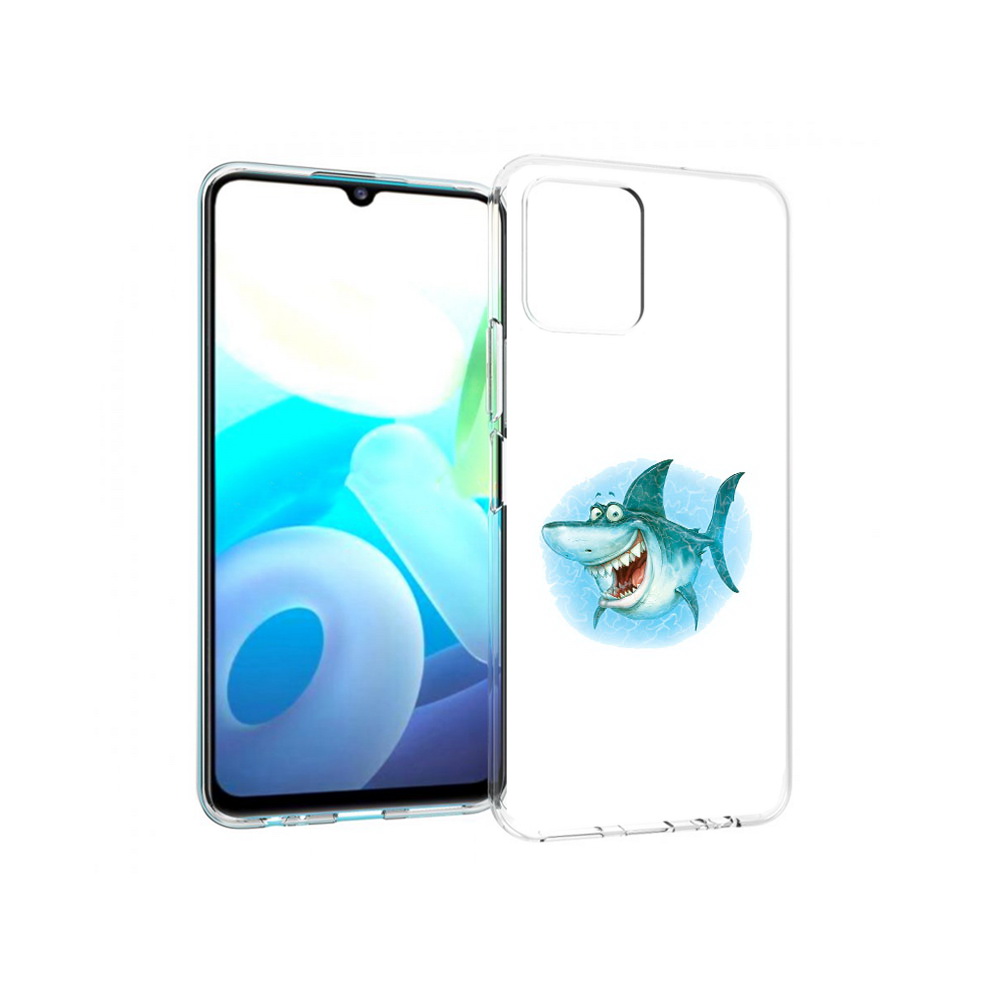 

Чехол MyPads Tocco для Vivo Y15s веселая акула (PT224456.390.261), Прозрачный, Tocco