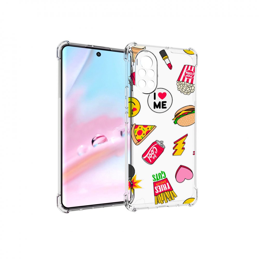 

Чехол MyPads фаст-фуд для Huawei Nova 8 (ANG-LX1), Прозрачный, Tocco