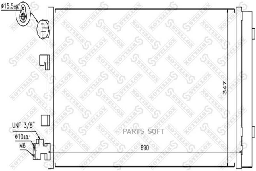 

10-45673-sx_радиатор кондиционера renault megane iii 1.6-2.0i/1.5-2.0dci 08>