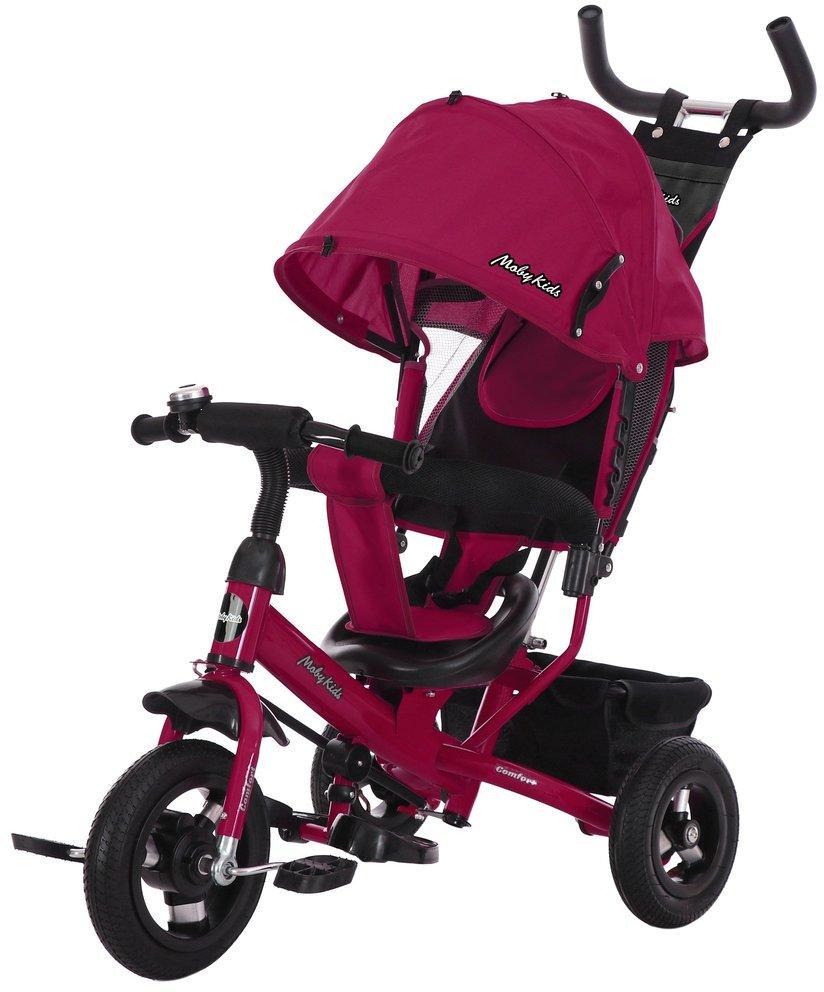 фото Велосипед детский трехколесный moby kids 3-колесный comfort, 10*8 air, вишня