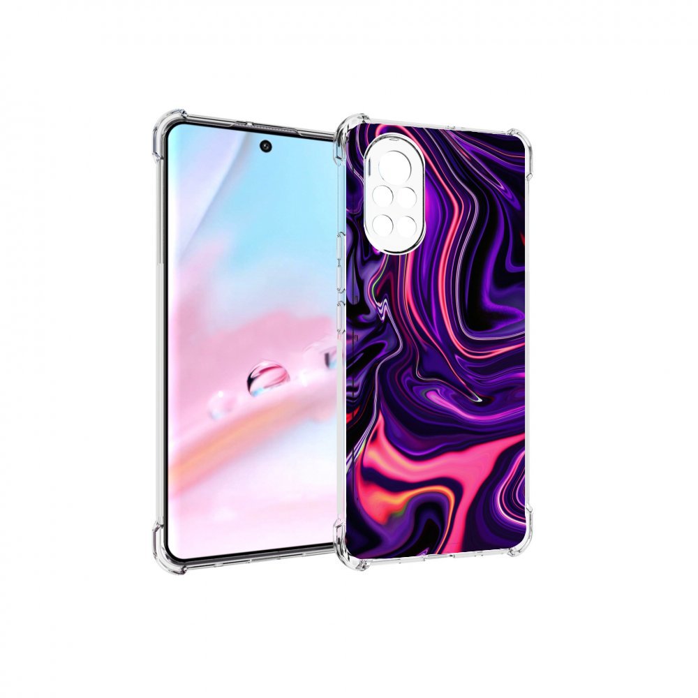 

Чехол MyPads фиолетовые краски для Huawei Nova 8 (ANG-LX1), Прозрачный, Tocco