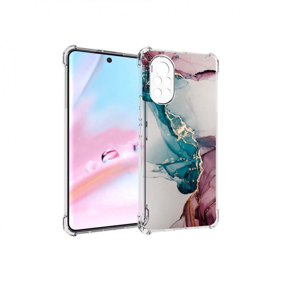

Чехол MyPads фиолетовый синий краски для Huawei Nova 8 (ANG-LX1), Прозрачный, Tocco