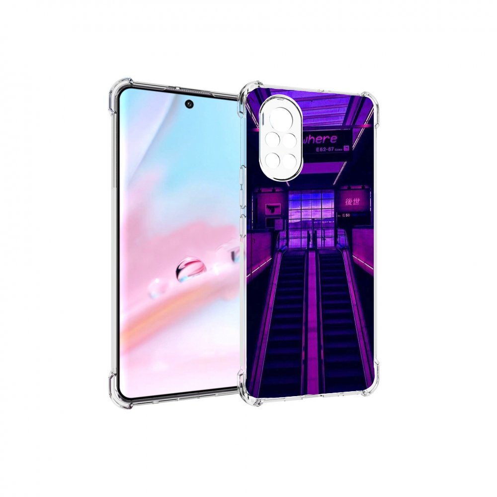 

Чехол MyPads фиолетовый эскалатор для Huawei Nova 8 (ANG-LX1), Прозрачный, Tocco