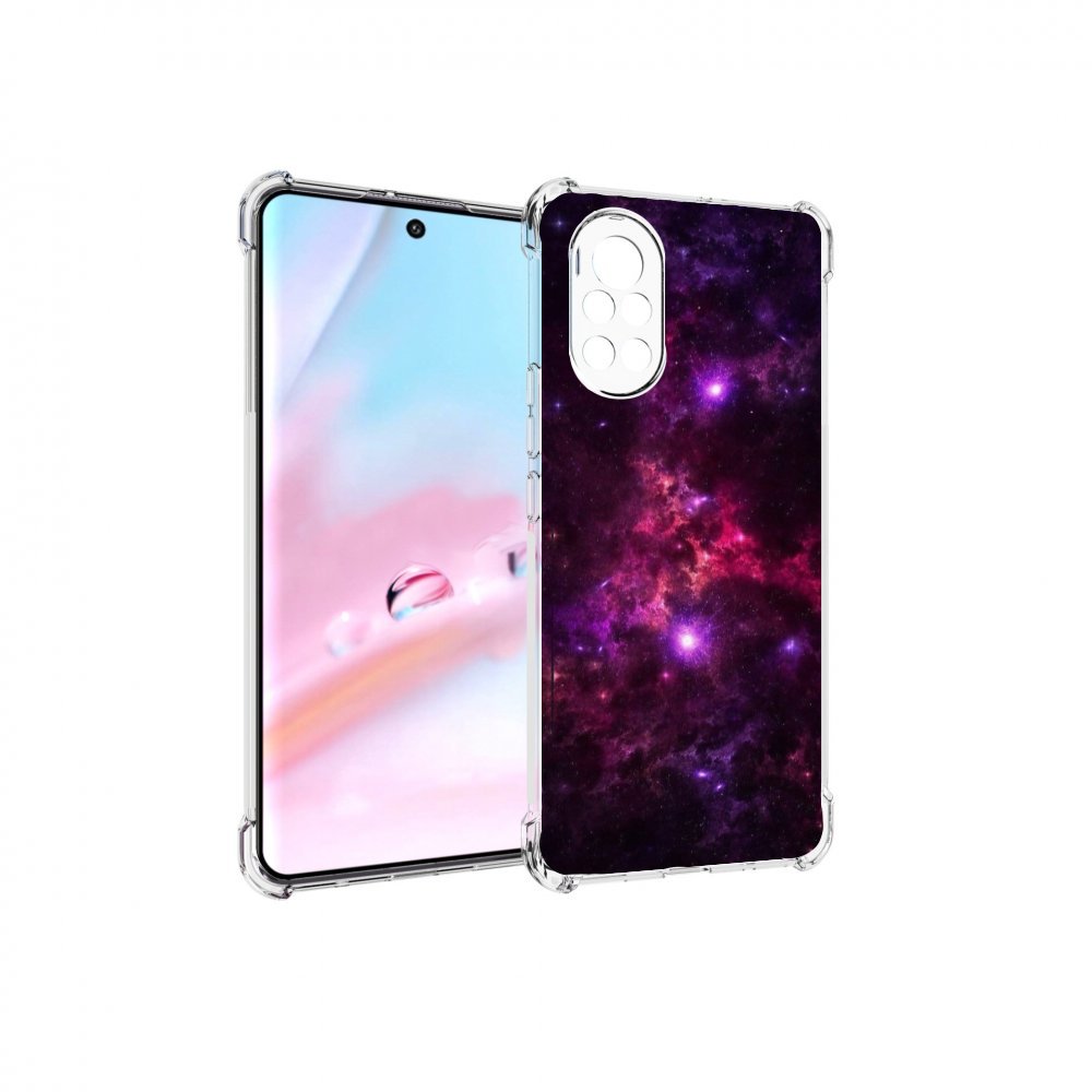 Чехол MyPads фиолетовый-космос-с-облаками для Huawei Nova 8 (ANG-LX1)