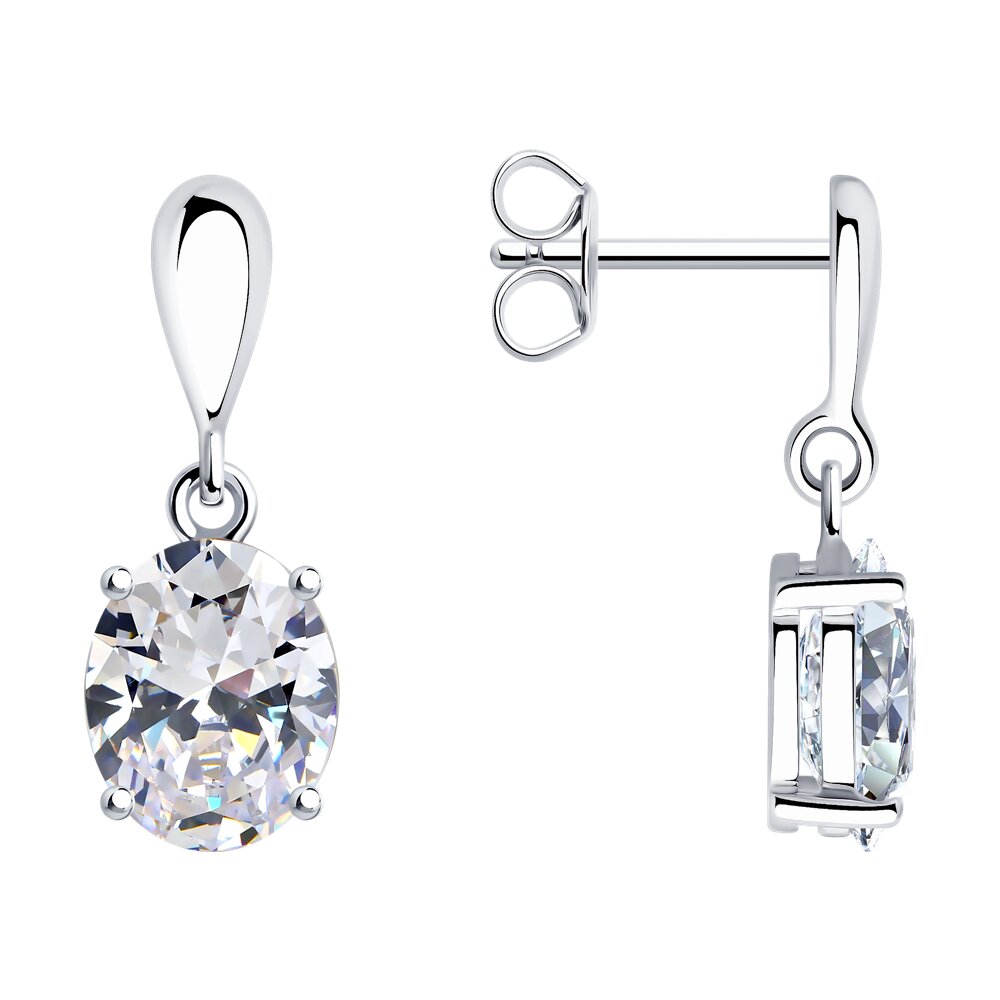 

Серьги из серебра SOKOLOV 94026208-91, фианит, 94026208-91