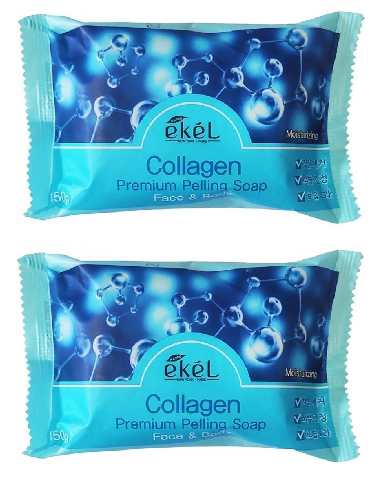 Ekel Мыло косметическое с коллагеном / Peeling Soap Collagen, 150 г, (2шт.)