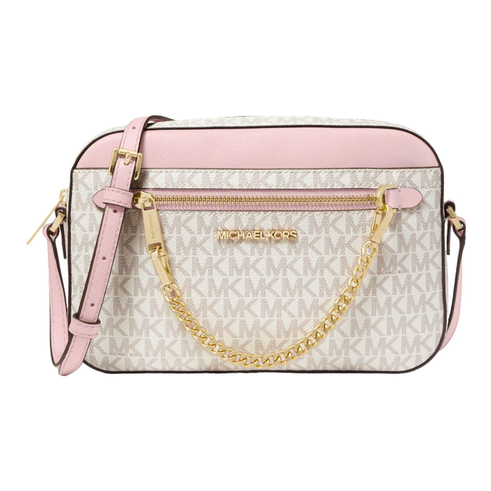 Сумка кросс-боди женская Michael Kors Jet Set Large Logo Crossbody Bag, PWD BLSH MLT