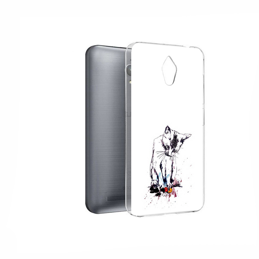 Чехол MyPads Tocco для Asus ZenFone Go (ZC500TG) кот и микки