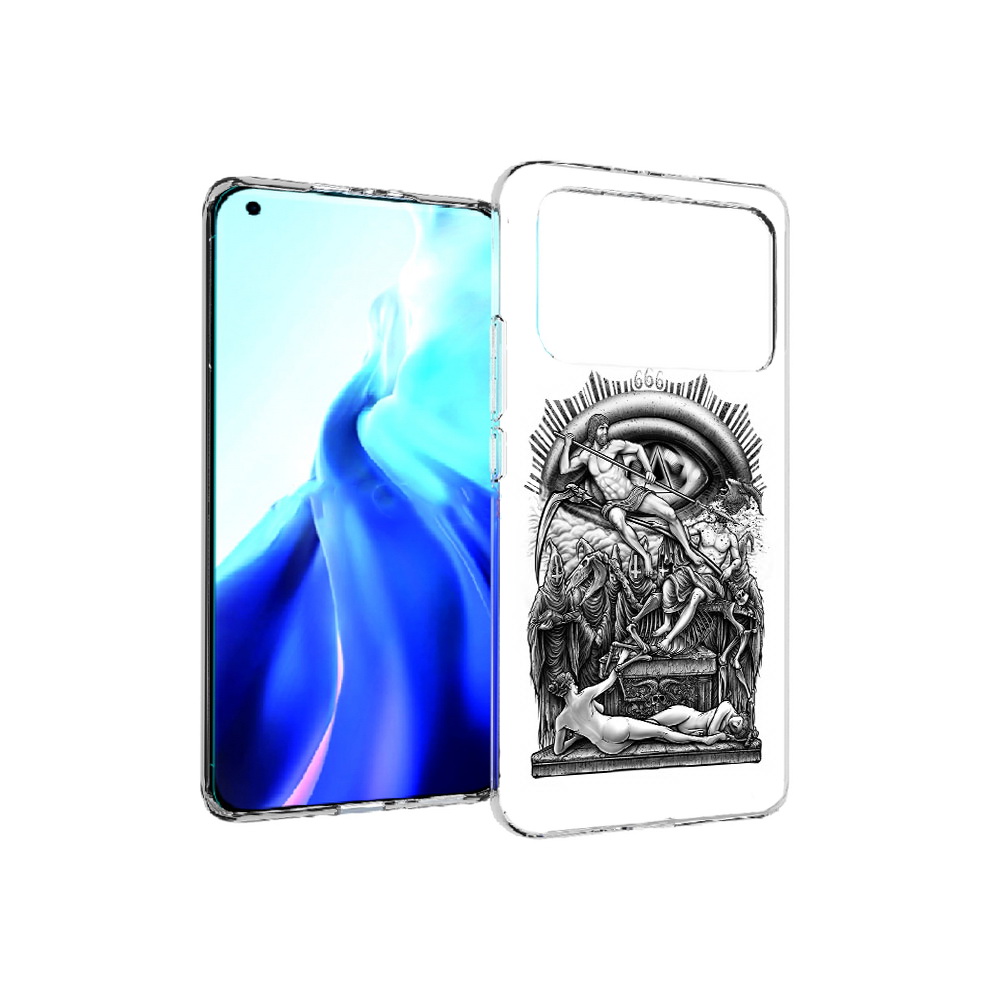 

Чехол MyPads Tocco для Xiaomi Mi 11 Ultra оракул черно белый (PT160500.261.528), Прозрачный, Tocco