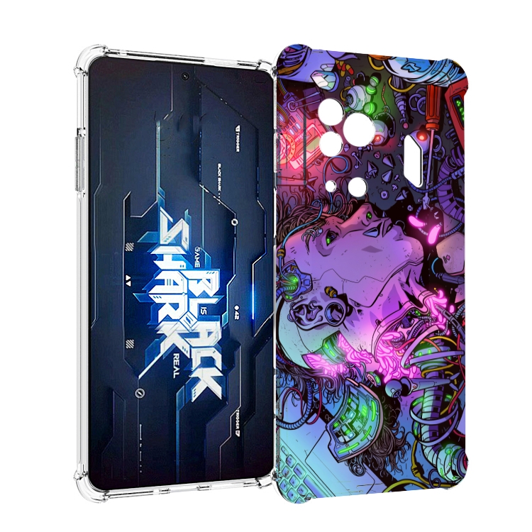 

Чехол MyPads голова робота мультик для Xiaomi Black Shark 5 Pro, Прозрачный, Tocco