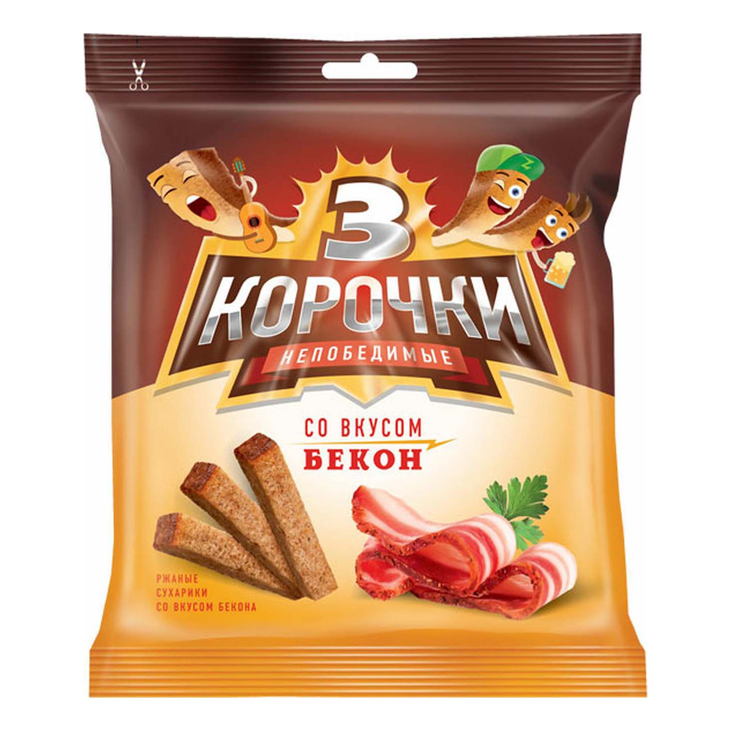 

Сухарики 3 Корочки бекон 5 шт х 40 г